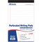 BAZIC White Jr. Perforated Writing Pad 5" X 8" 50 Ct. (2/Pack)